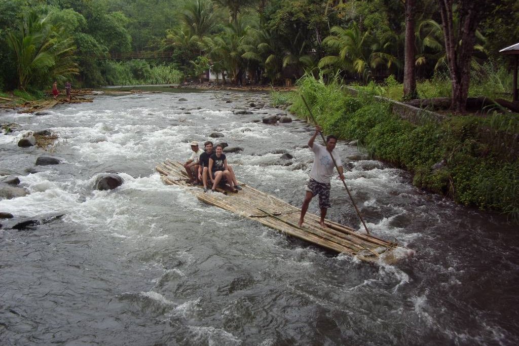 bamboo rafting floating market banjarmasin loksado mount meratus jungle trek adventure trip